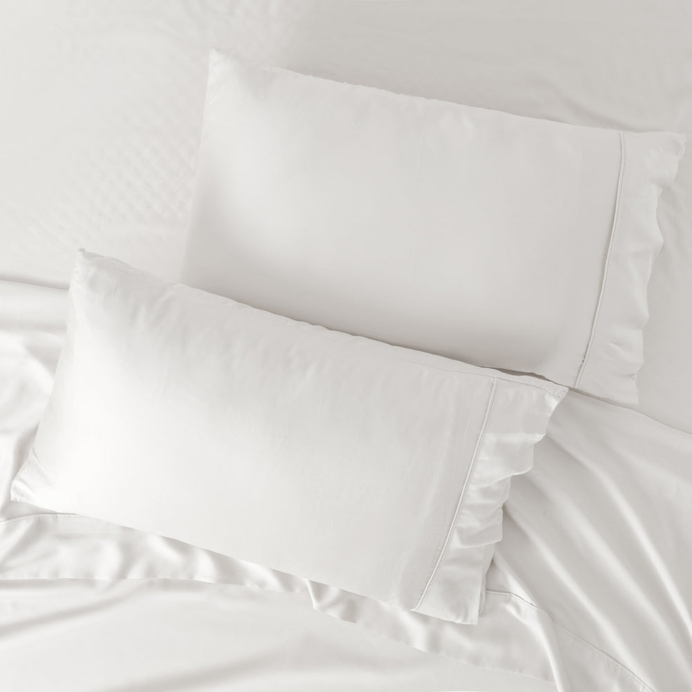 Natural Home Tencel Sheet Set WHITE Single Bed