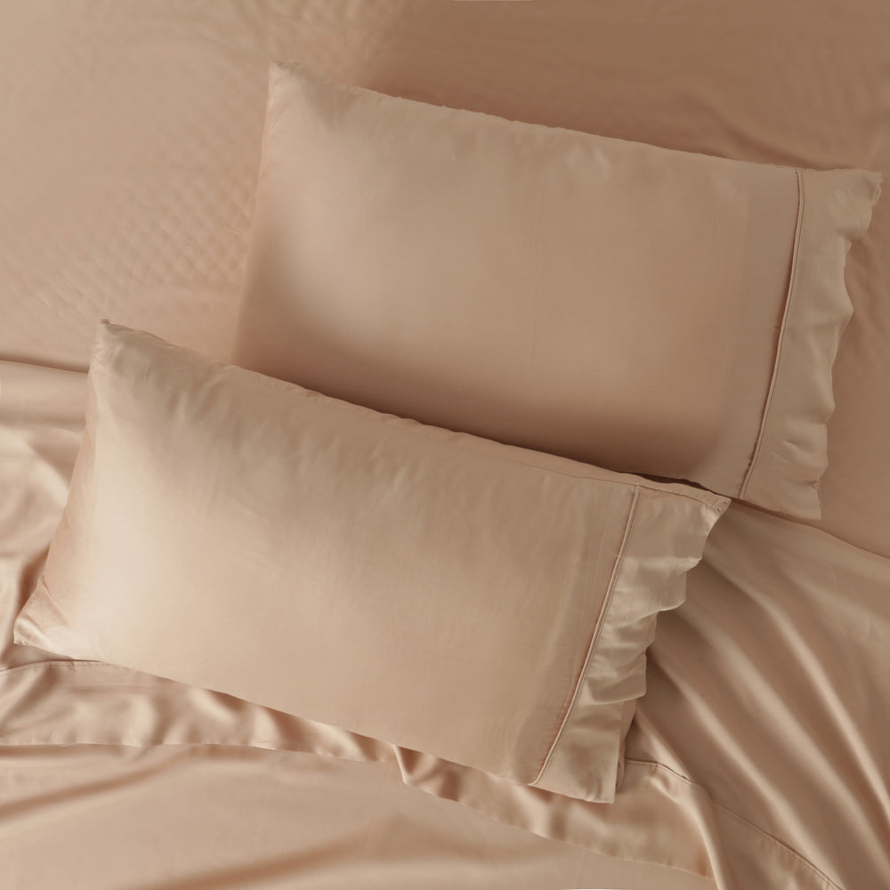 Natural Home Tencel Sheet Set HAZELNUT Single Bed