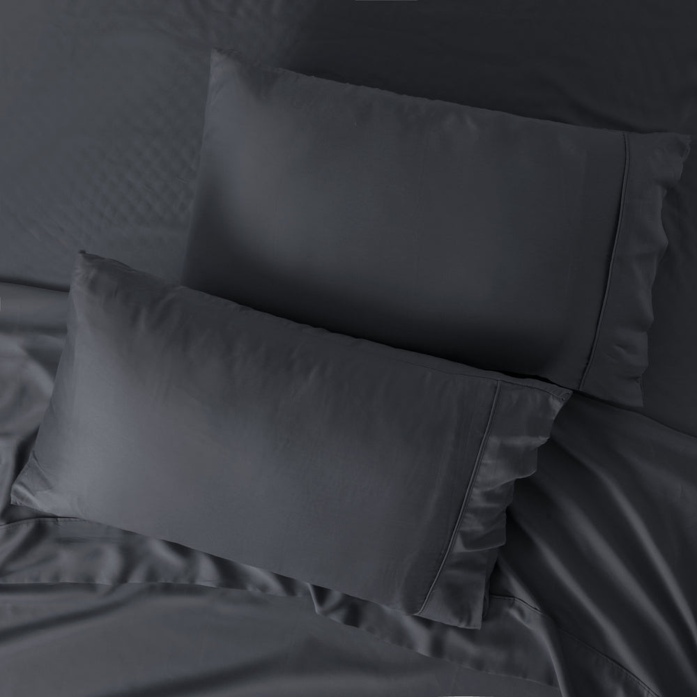 Natural Home Tencel Sheet Set CHARCOAL King Bed