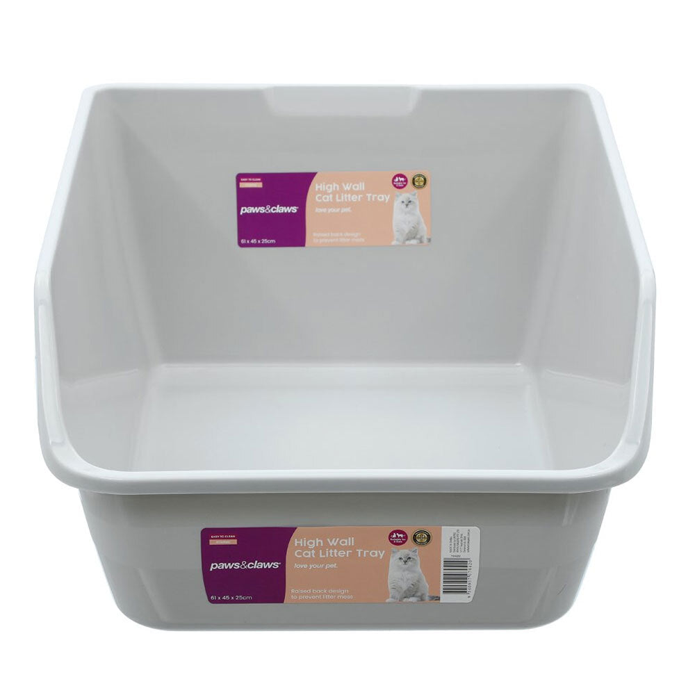 Paws Claws High Wall Cat Litter Tray Grey Coles Best Buys Online Exclusives