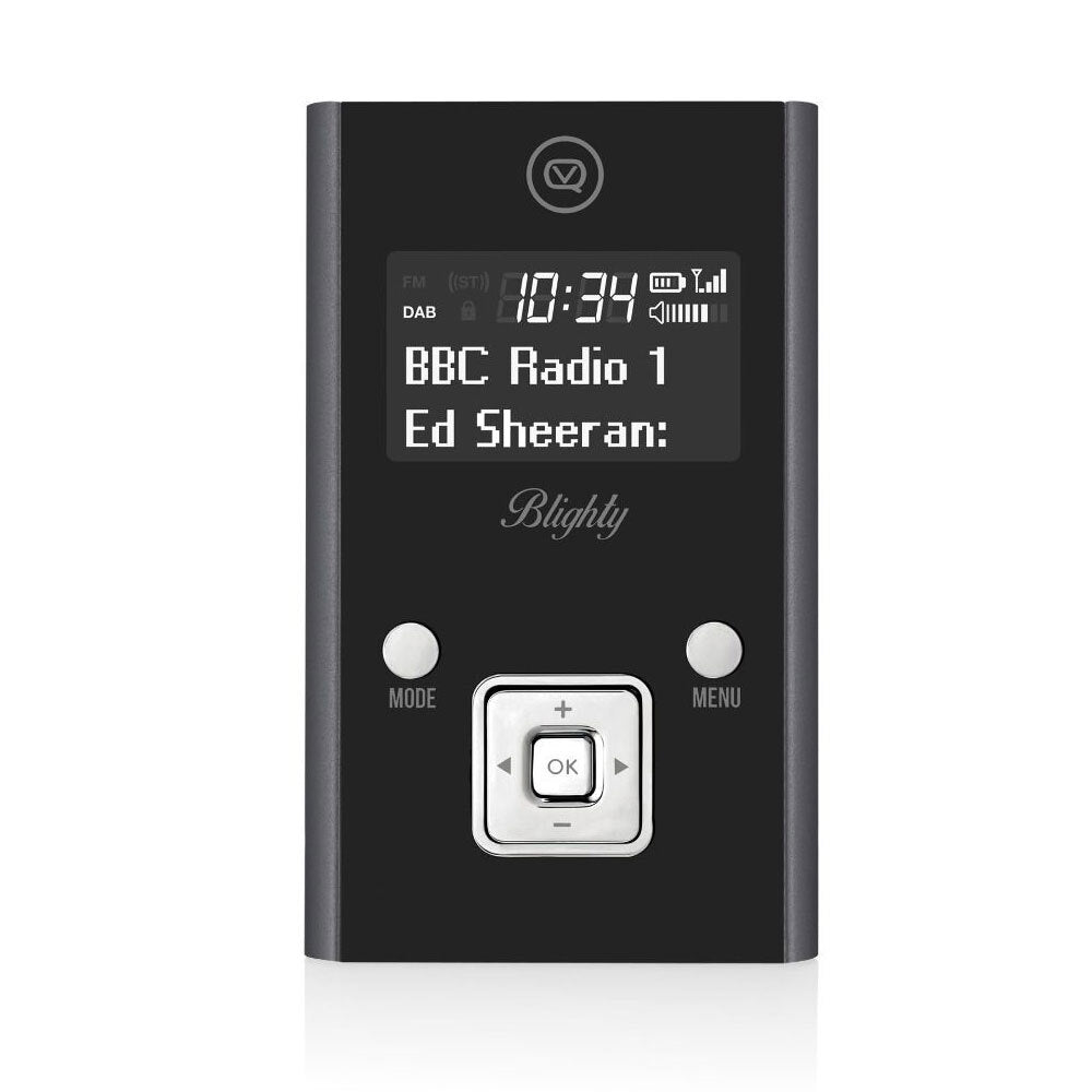 VQ Blighty DAB / DAB+ Digital &amp; FM Radio Pocket Radio - Black/Grey