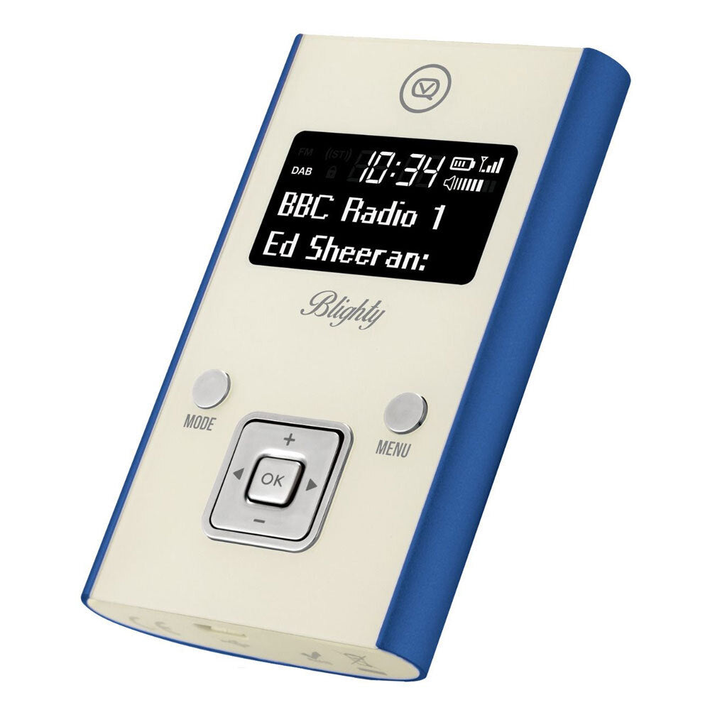 VQ Blighty DAB / DAB+ Digital &amp; FM Radio Pocket Radio - Blue