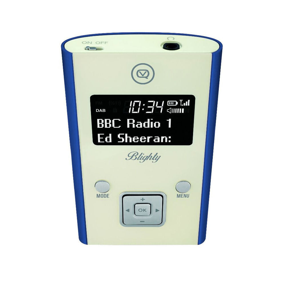 VQ Blighty DAB / DAB+ Digital &amp; FM Radio Pocket Radio - Blue