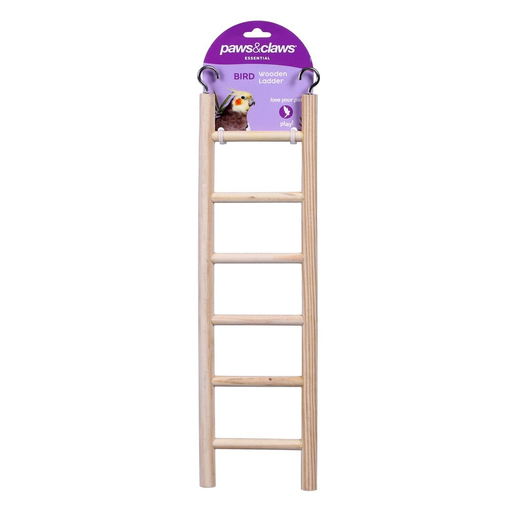 Paws &amp; Claws Wooden Bird Ladder 28X7.5cm