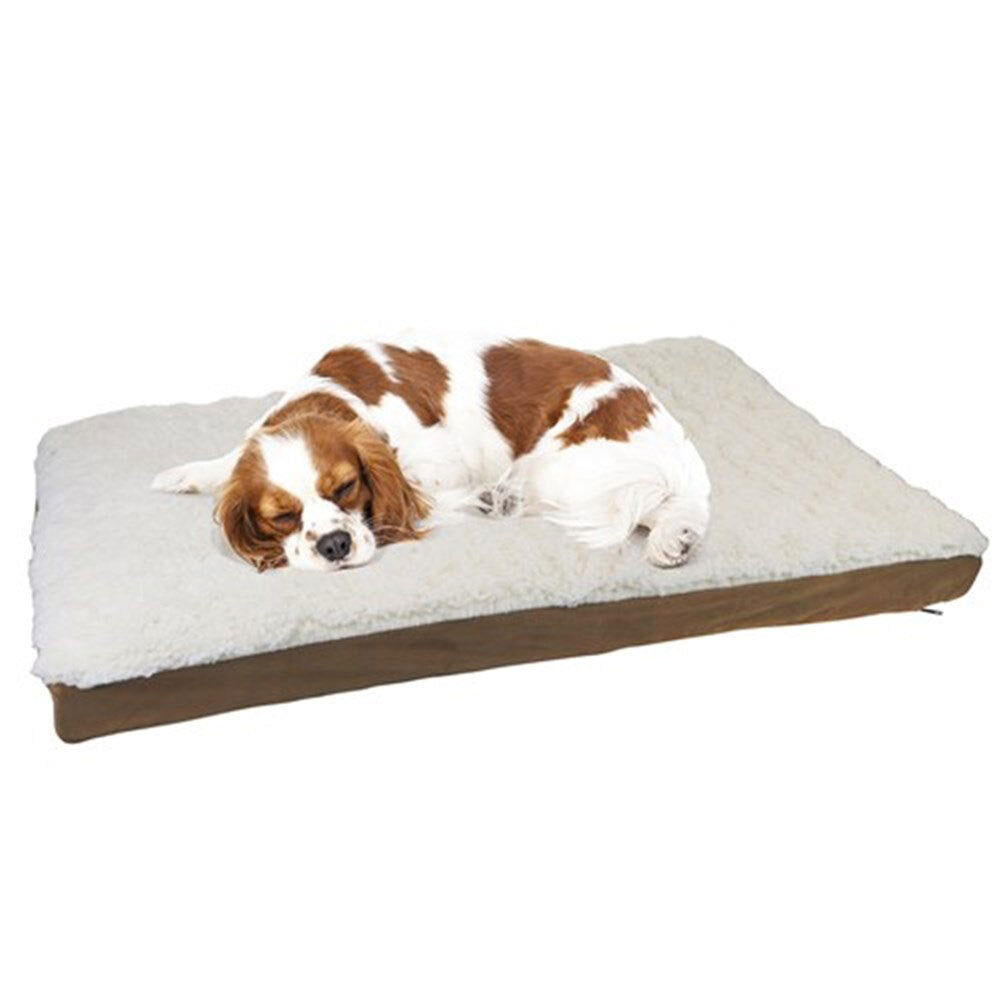 Paws &amp; Claws 75x50cm Orthopedic Pet Bed - Brown Suede