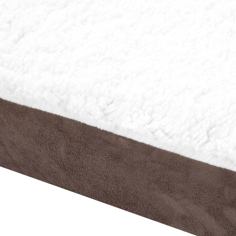 Paws &amp; Claws Orthopedic Suede Pet Bed - Brown