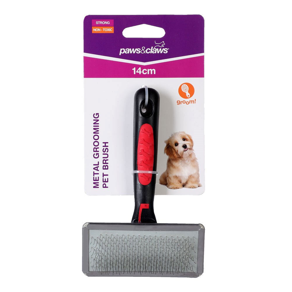 Paws &amp; Claws 14cm Metal Grooming Pet Brush