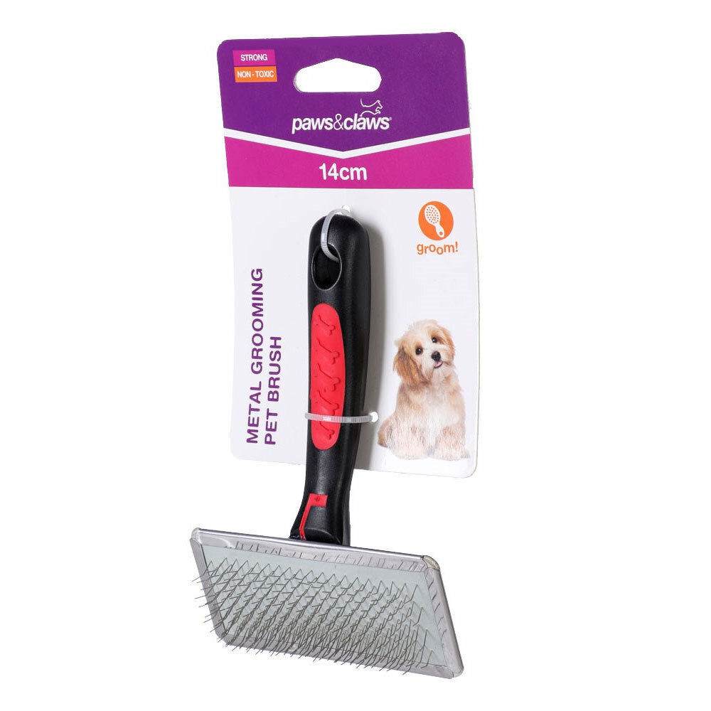 Paws &amp; Claws 14cm Metal Grooming Pet Brush