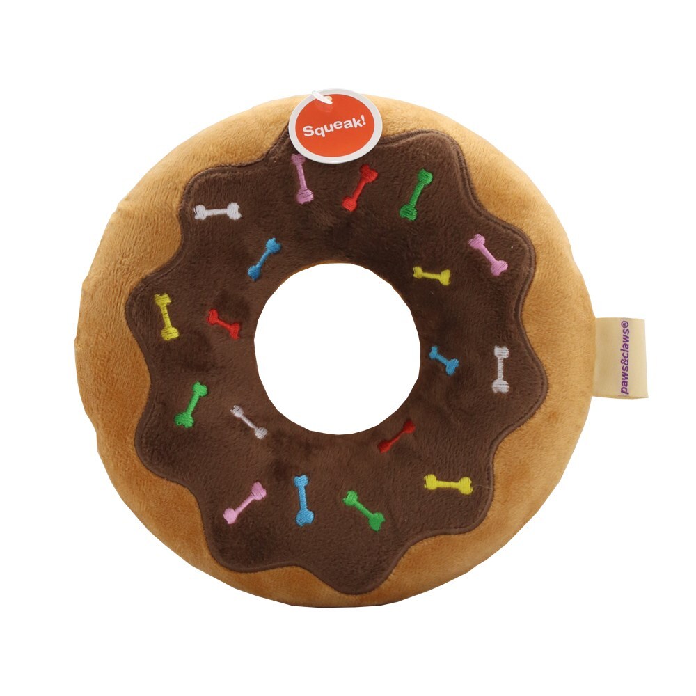 Paws &amp; Claws Fast Food Mega Donut Squeaker 20cm Assorted