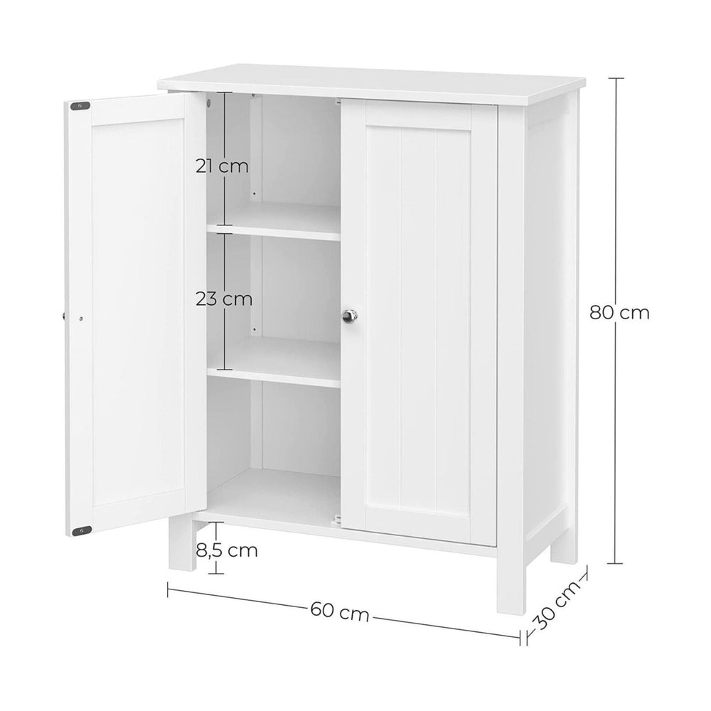 VASAGLE Tallboy Cupboard Floor Cabinet - 2 Door
