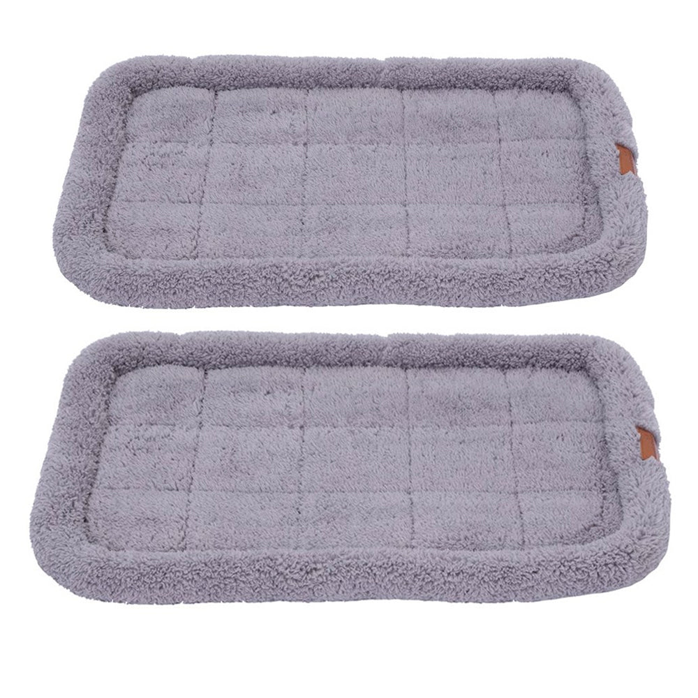 2PK Paws &amp; Claws Sherpa Crate &amp; Carrier Mattress 90x57cm - Grey