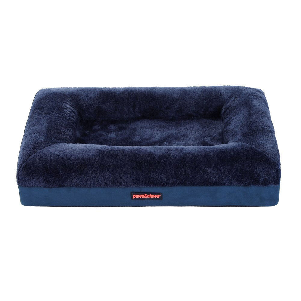 Paws &amp; Claws Winston Orthopaedic Foam Walled Bed Medium - Navy
