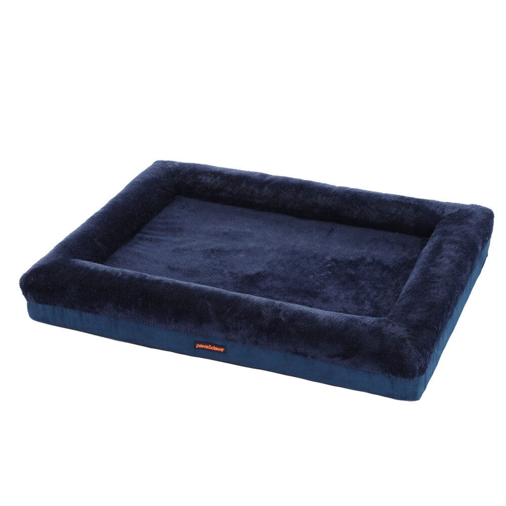 Paws &amp; Claws Winston Orthopaedic Foam Walled Bed Large - Navy