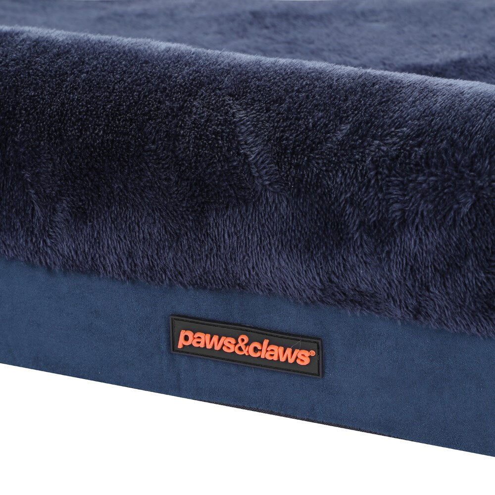 Paws &amp; Claws Winston Orthopaedic Foam Walled Bed Large - Navy