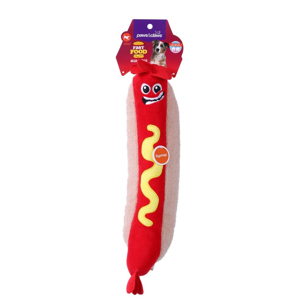 Paws And Claws Fast Food Mega Hotdog Plush