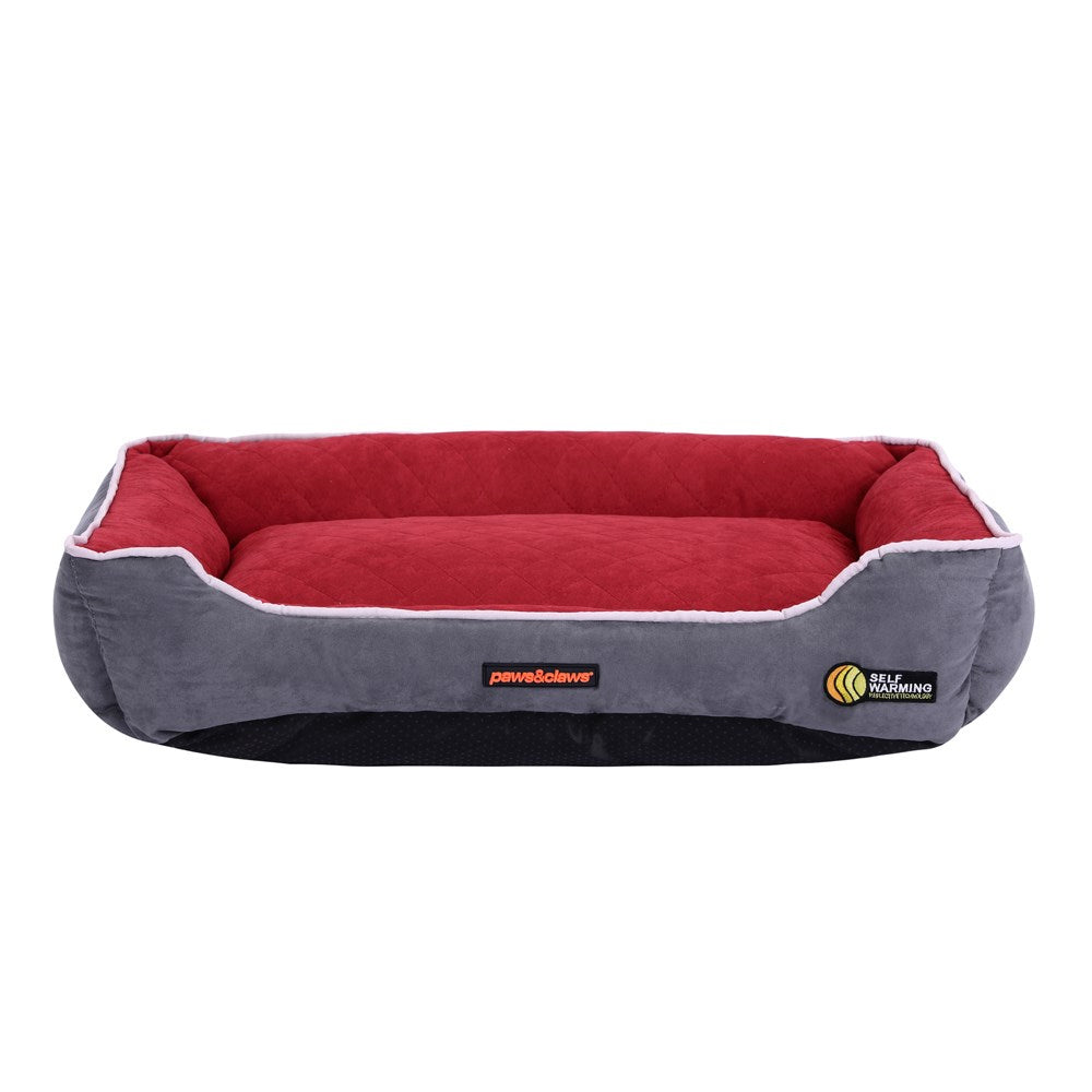 Paws &amp; Claws Self Warming Walled Pet Bed Medium - 70x50x17cm