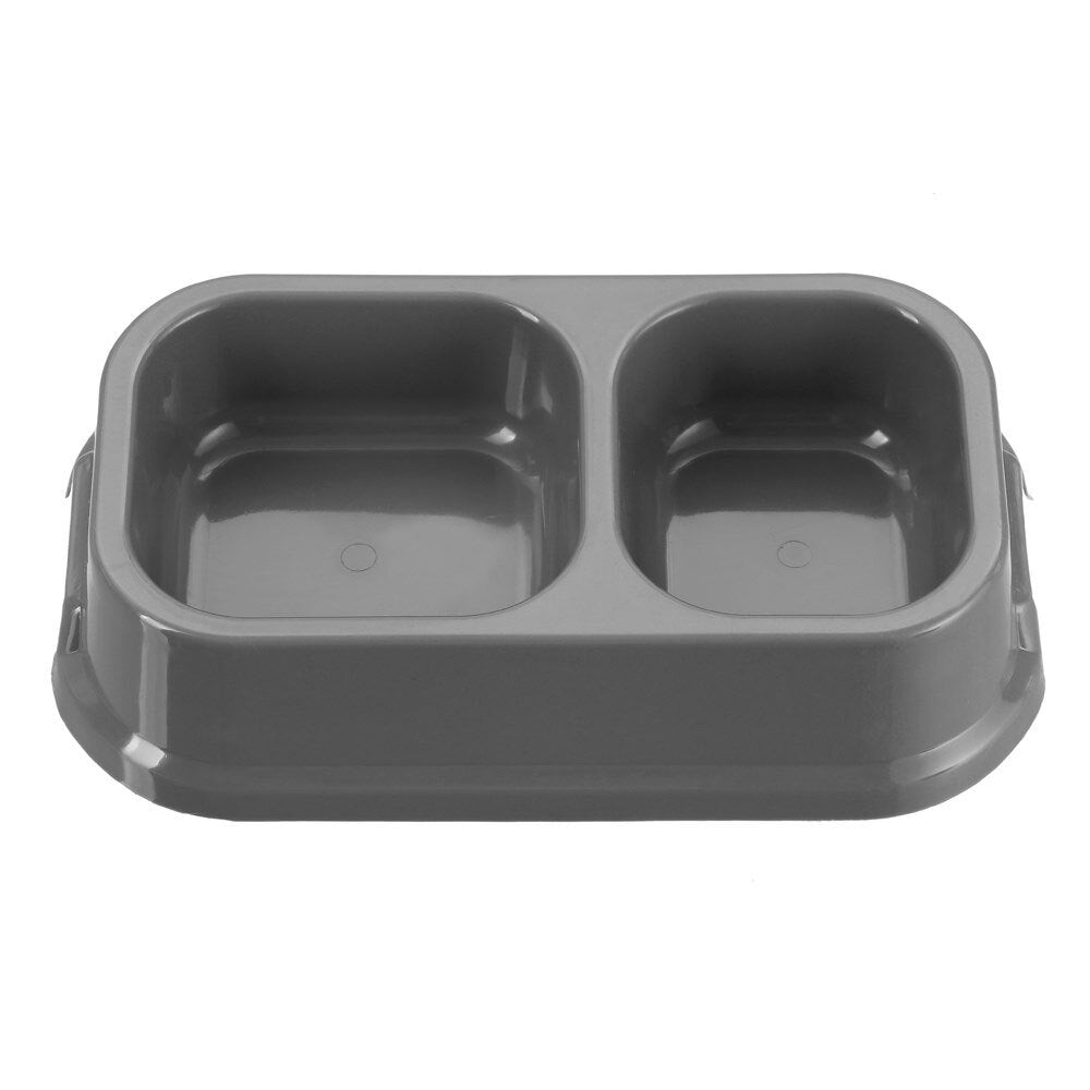 Paws &amp; Claws 24.5cm Small Square Dual Pet Bowl - Assorted