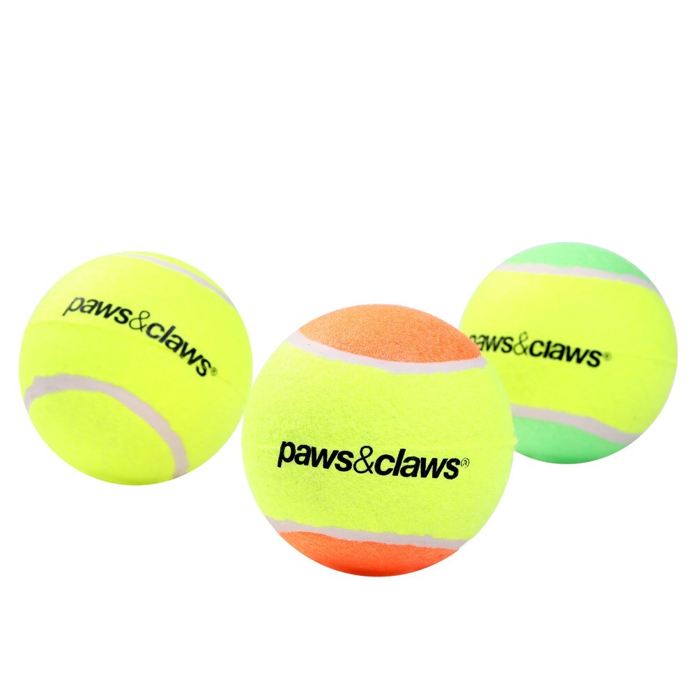 Paws And Claws Jumbo Tennis Ball 10cm Assorted