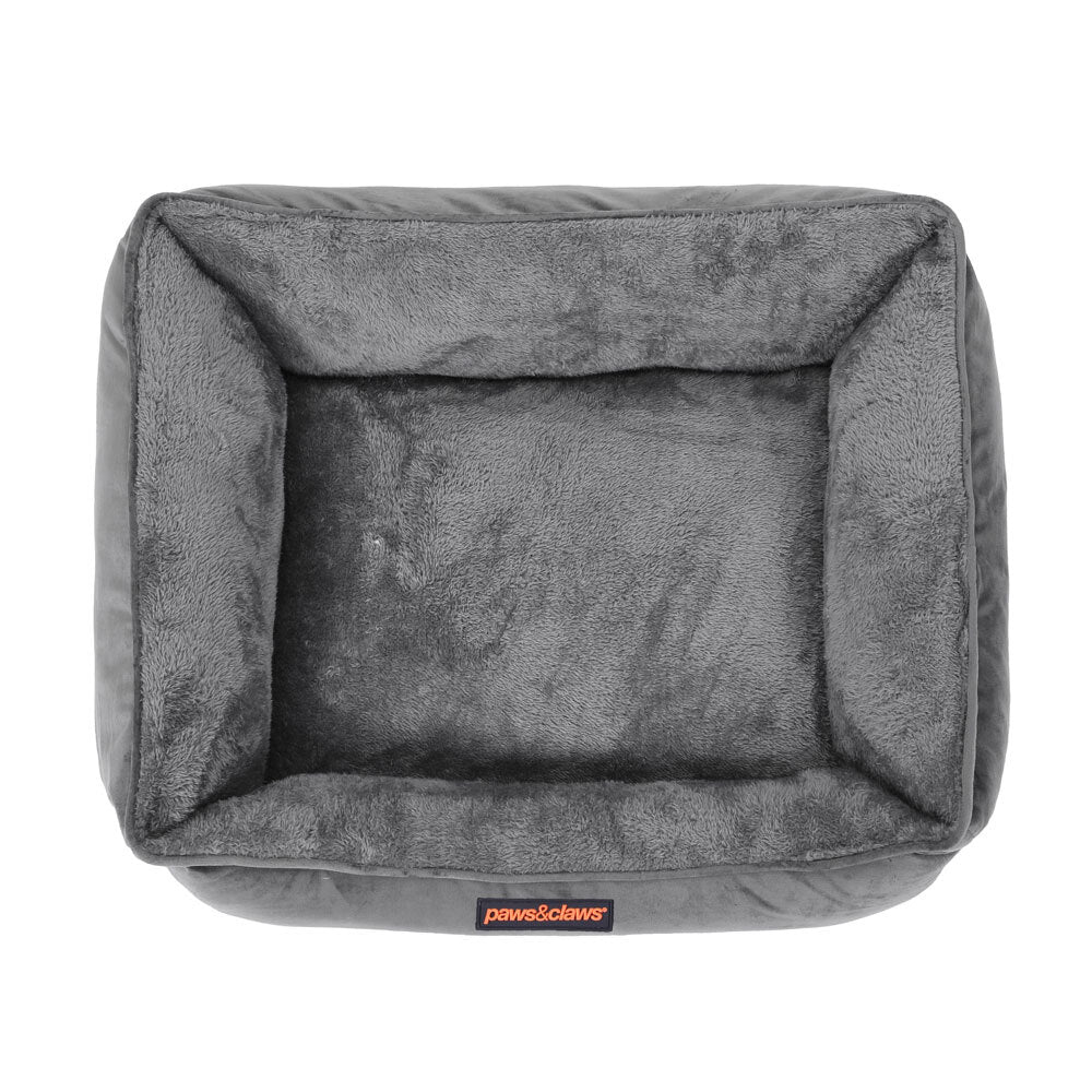 Paws &amp; Claws Moscow Walled Small Bed 60x50x18cm - Grey