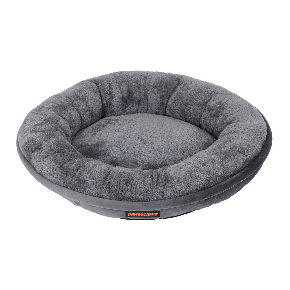 Paws &amp; Claws Moscow Round Bed Grey Small 60 x 60 x 14 CM