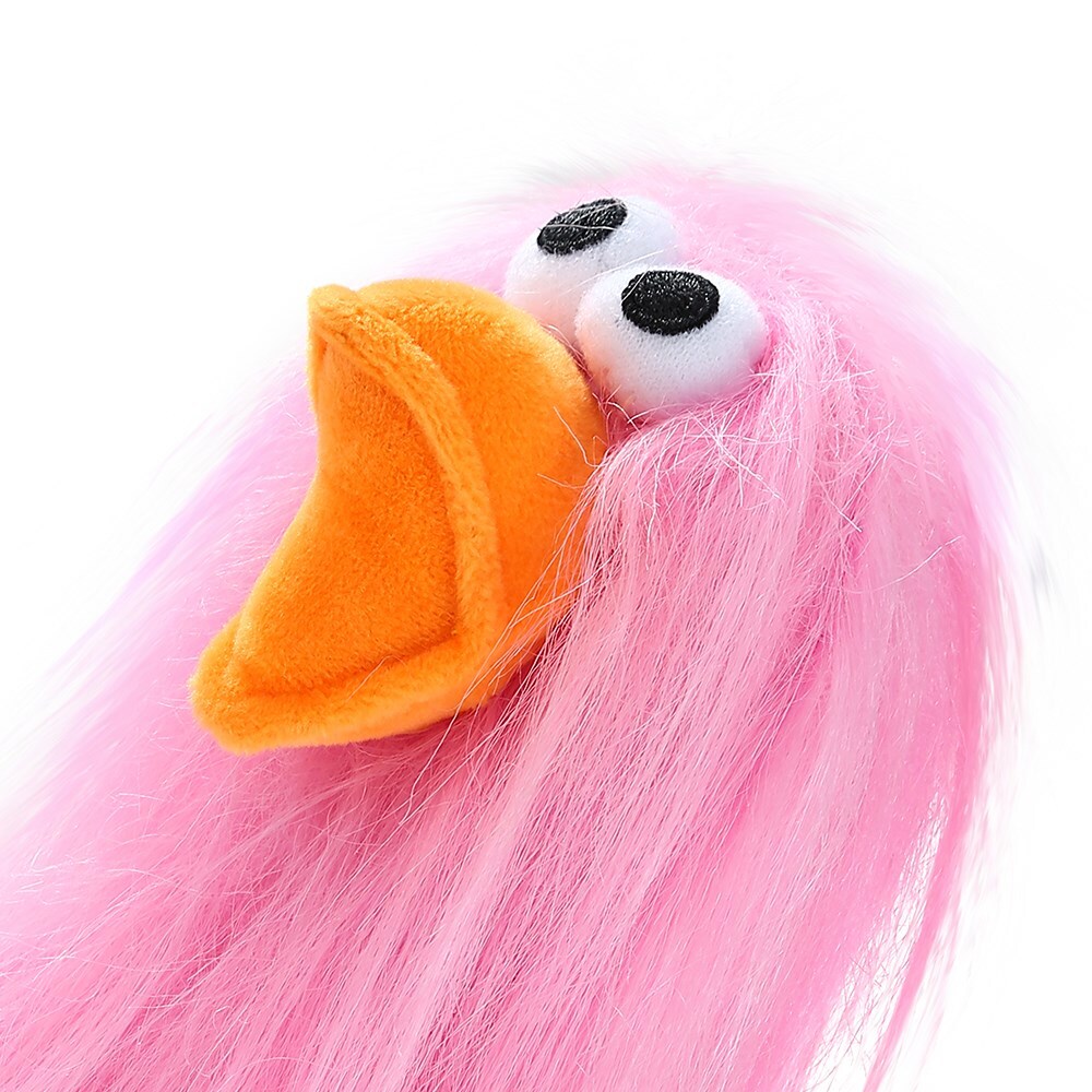 Paws &amp; Claws 22cm Super Shaggy Duck Dog/Pet Toy Pink