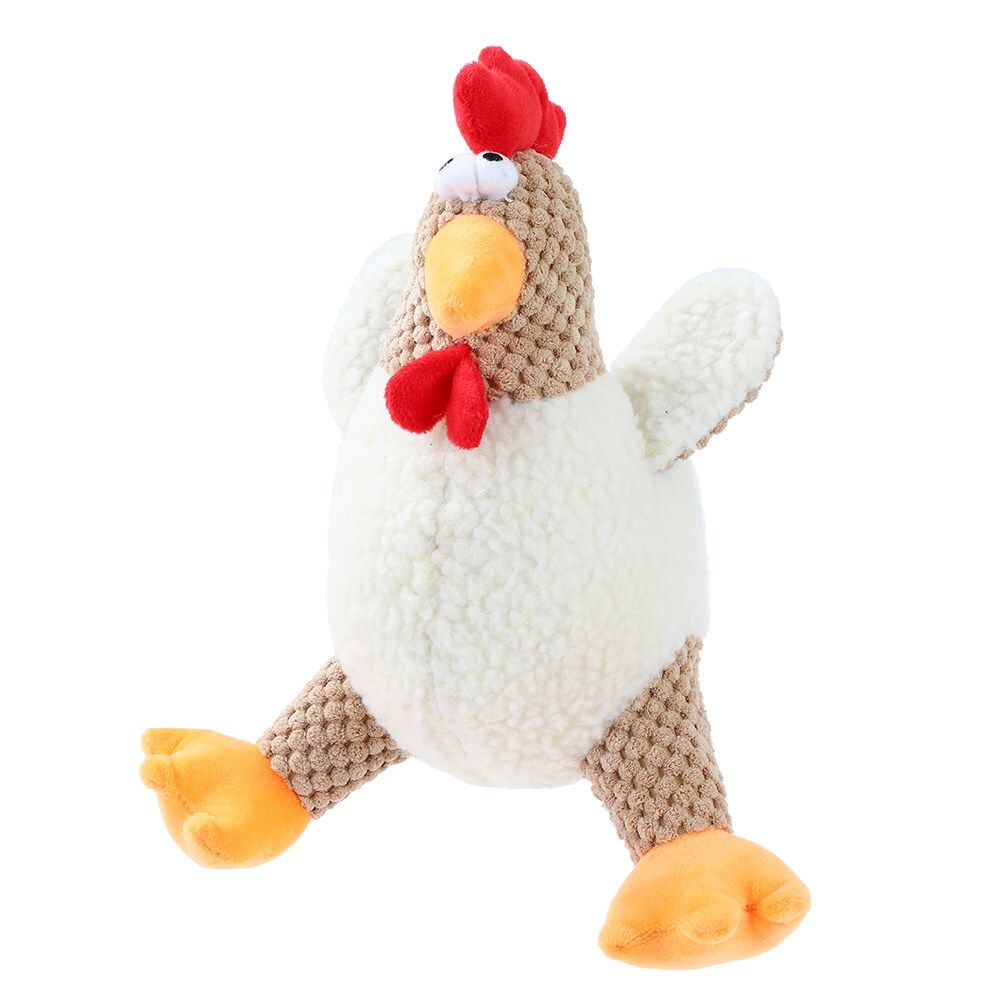 Paws N Claws Pet Fat Chook Soft Plush 28cm Toy w/ Built-In Squeaker