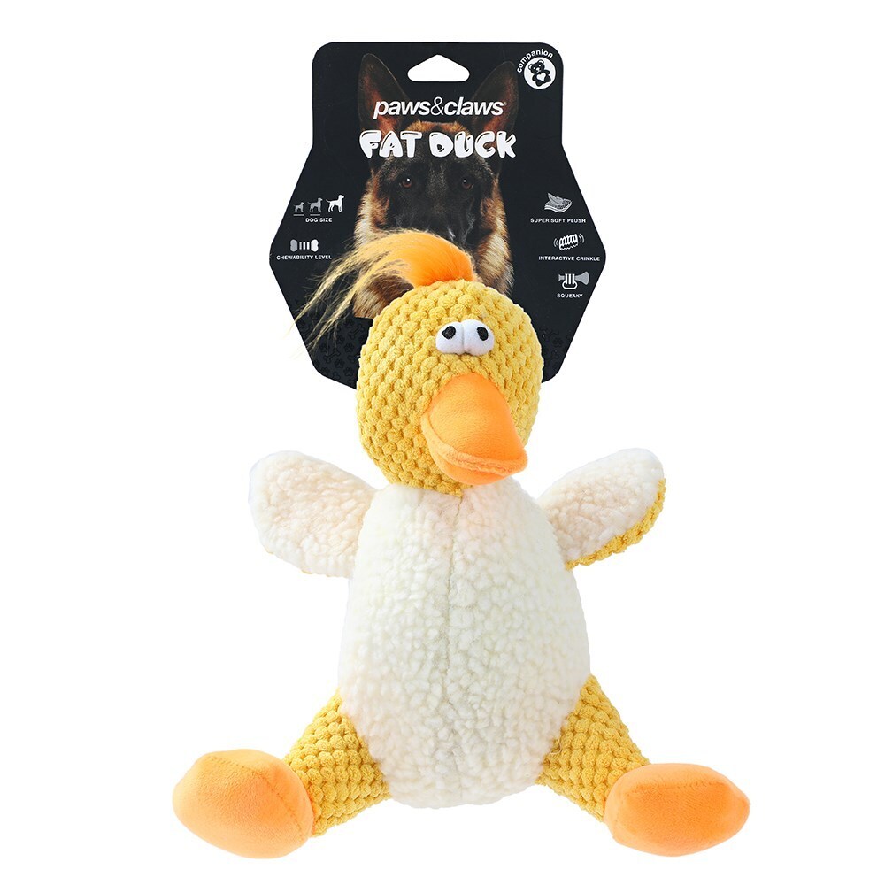 Paws &amp; Claws Fat Duck Plush Toy 28cm