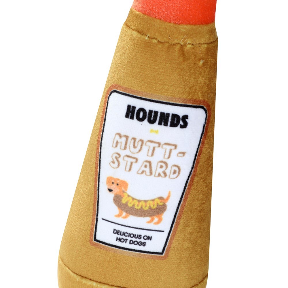 Paws &amp; Claws 20x8cm Plush Mustard Bottle