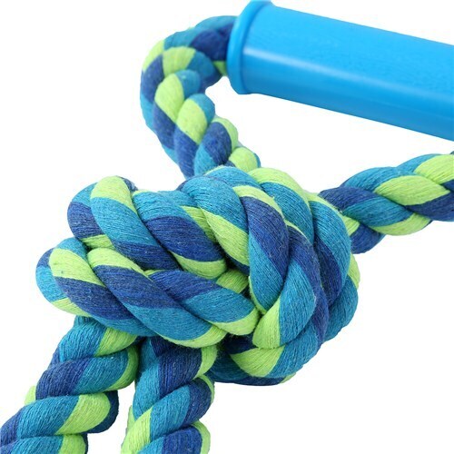 Paws &amp; Claws Twin Knotted Rope Tugger Toy W/ Handle 50cm