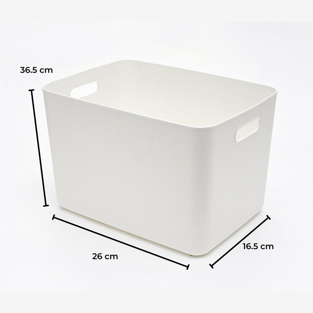 GOMINIMO Plastic Baskets Organiser Office Kitchen Storage Bin Container with Lid