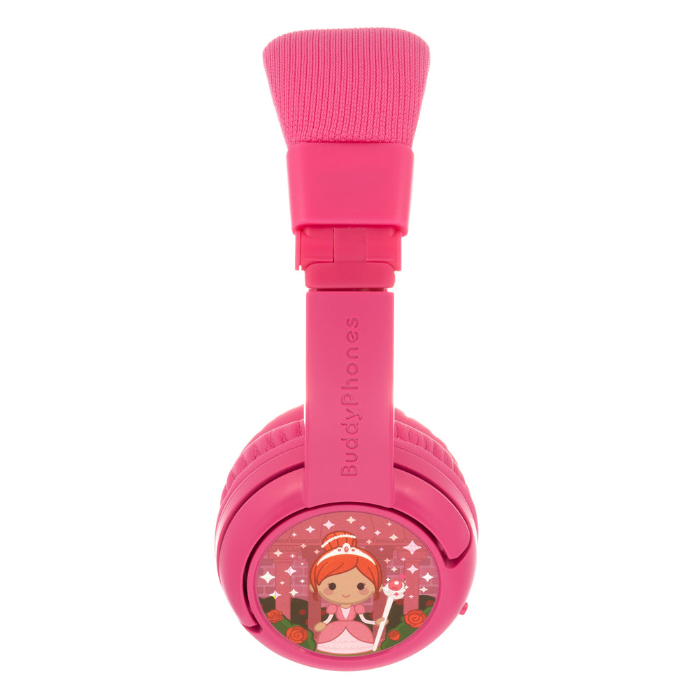 BuddyPhones Play Plus Kids Wireless/Bluetooth Headphones - Rose Pink