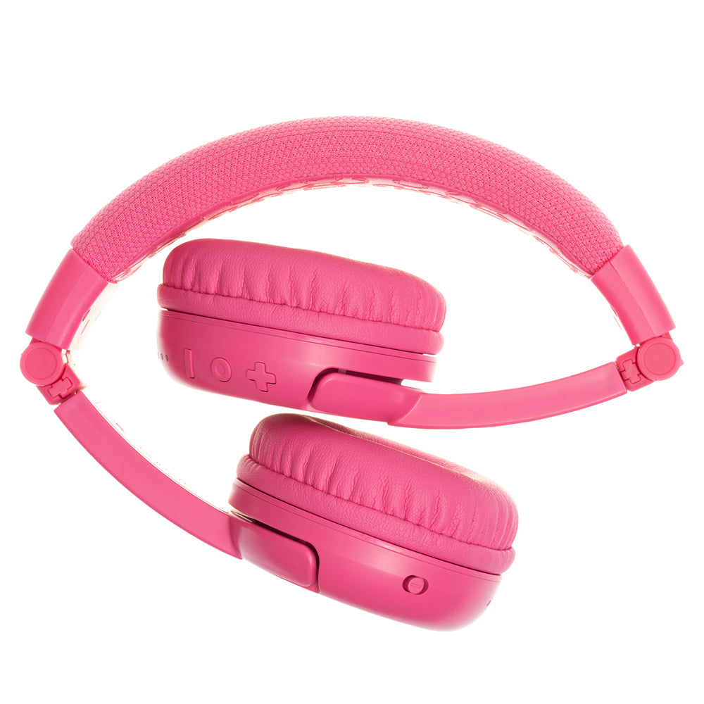 BuddyPhones Play Plus Kids Wireless/Bluetooth Headphones - Rose Pink