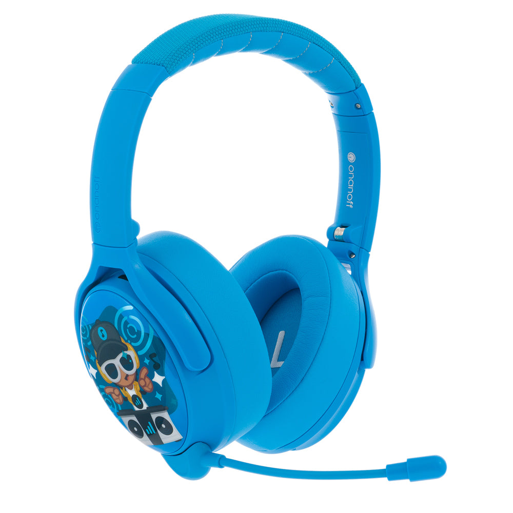 Buddyphones Cosmos Plus Kids Wireless/Bluetooth Headphones w/ Mic Cool Blue