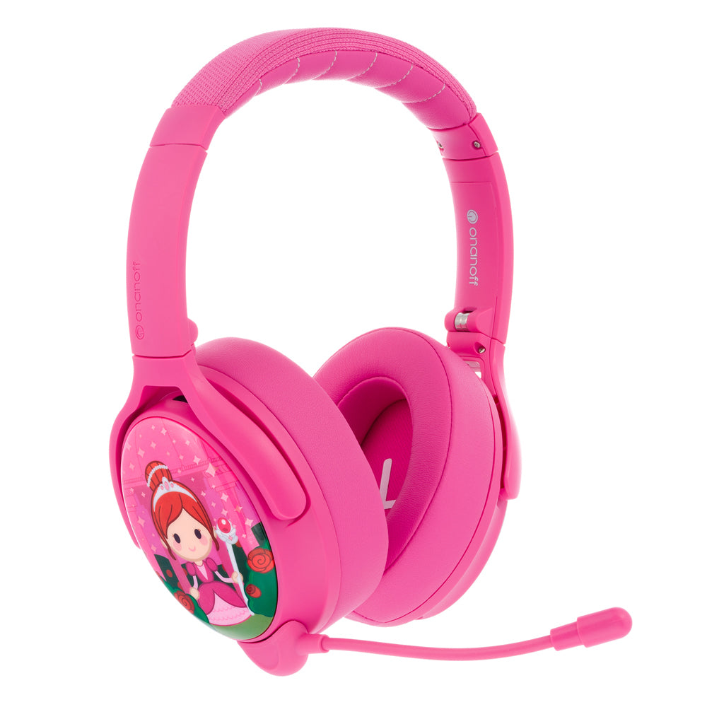 Buddyphones Cosmos Plus Kids Wireless/Bluetooth Headphones w/ Mic Rose Pink