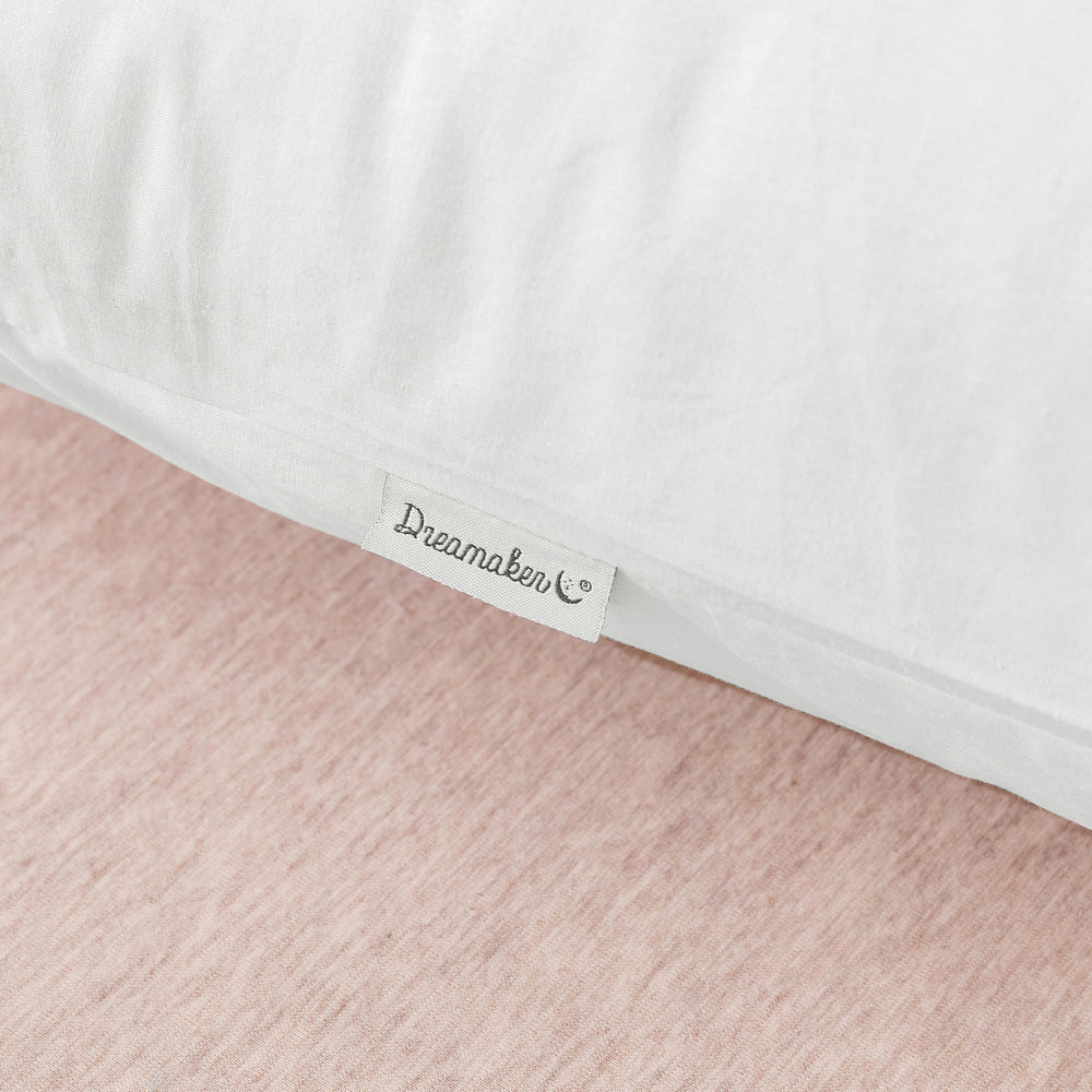Dreamaker 225TC Cotton Washed Comforter Set White King Bed