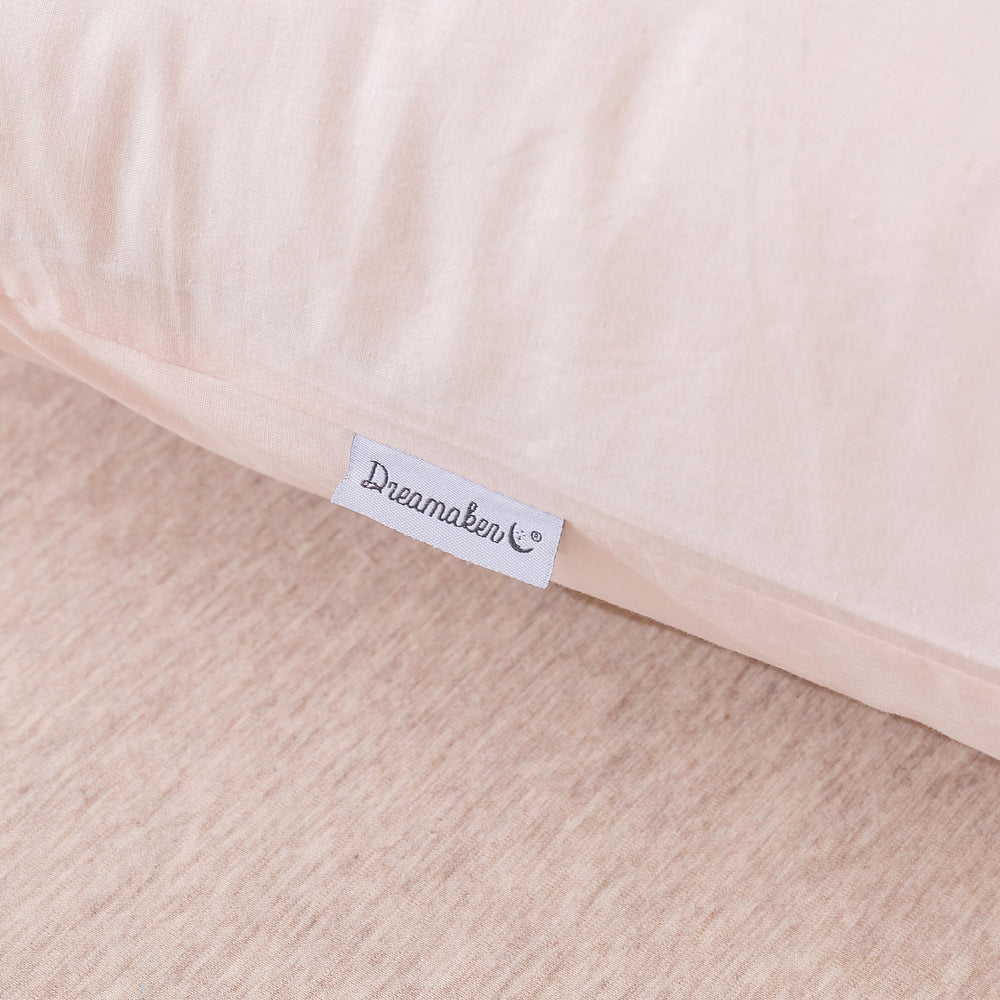 Dreamaker 225TC Cotton Washed Comforter Set Pink King Bed