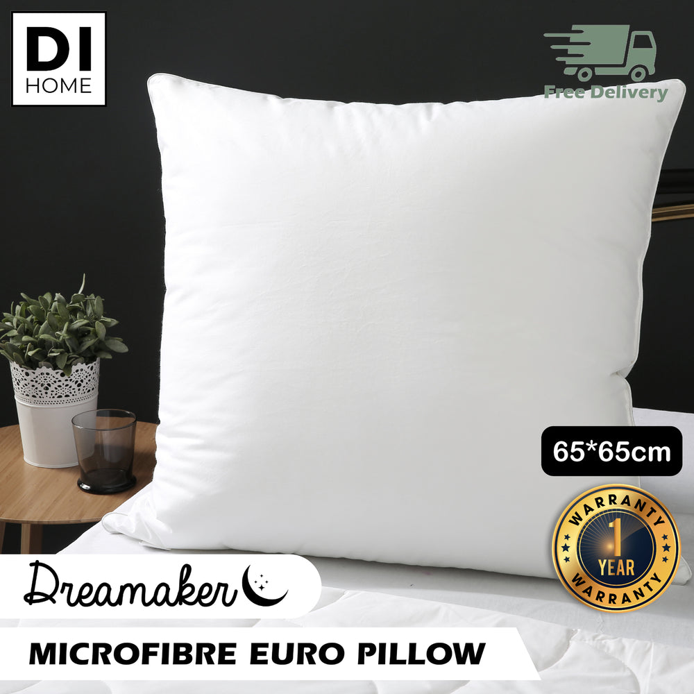 Dreamaker Down Alternative Microfibre European Pillow 65x65cm