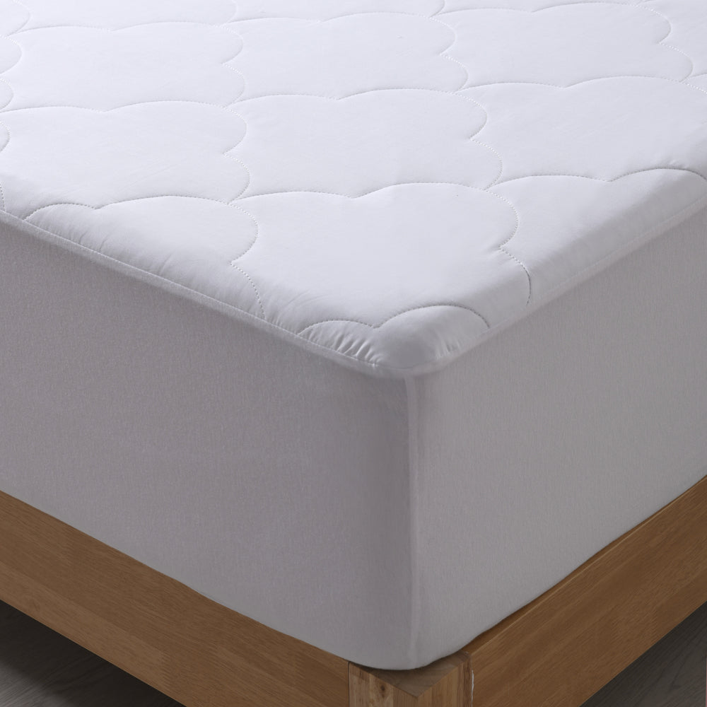 Dreamaker Quilted Cotton Filled Mattress Protector Double Bed