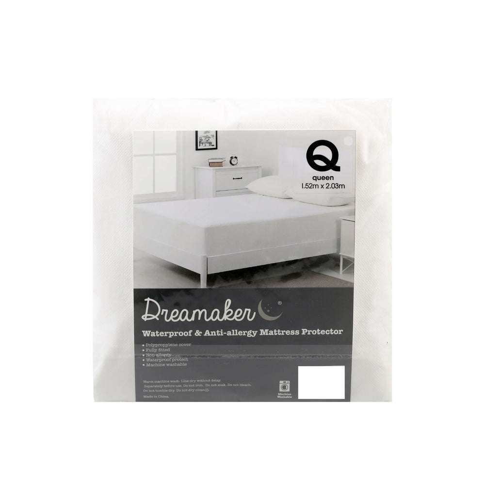 Dreamaker Stain Resistant Waterproof Mattress Protector Double Bed