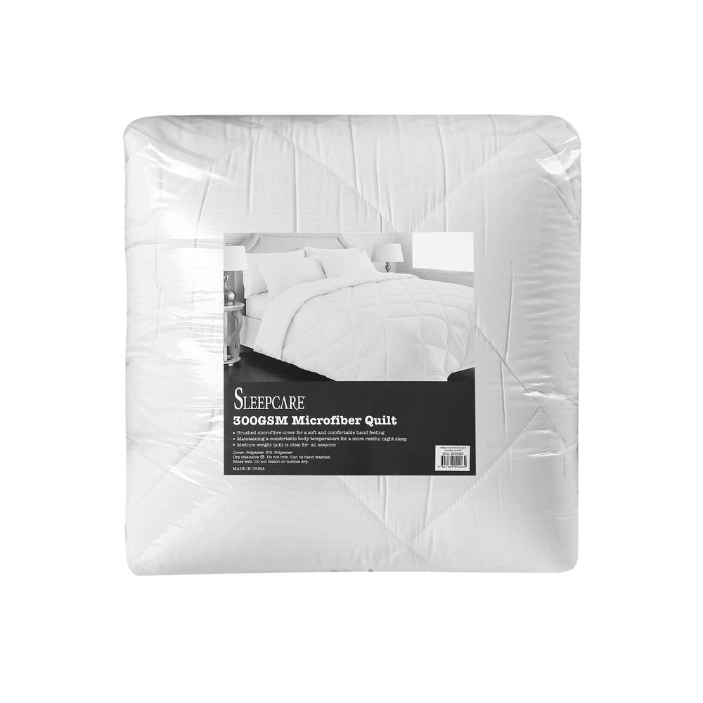 Sleepcare 300GSM All Season Microfibre Quilt Super King Bed