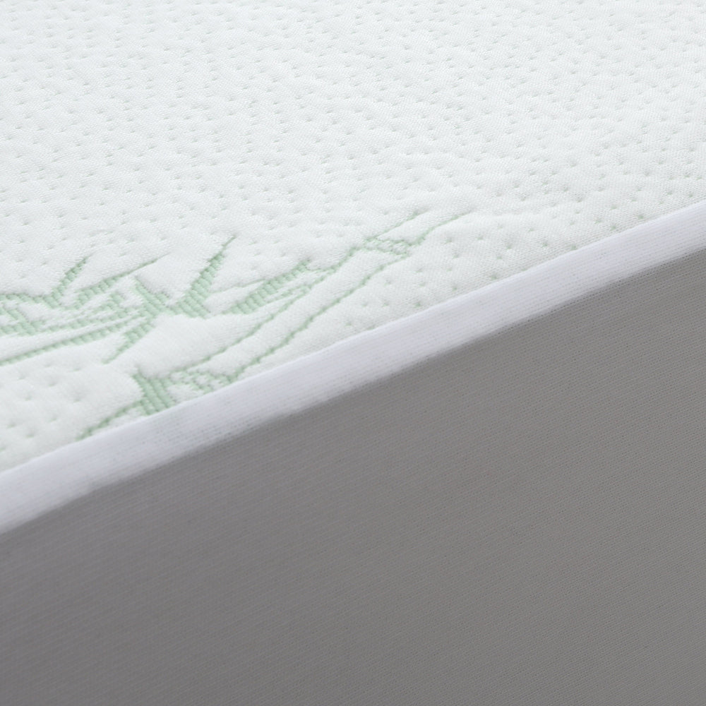 Dreamaker 260Gsm Bamboo Knitted Cot Waterproof Mattress Protector White Fitted Sheet Standard