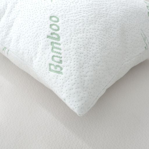 Dreamaker 260gsm Bamboo Knitted Baby COT Waterproof Pillow Protector White 2-Pack