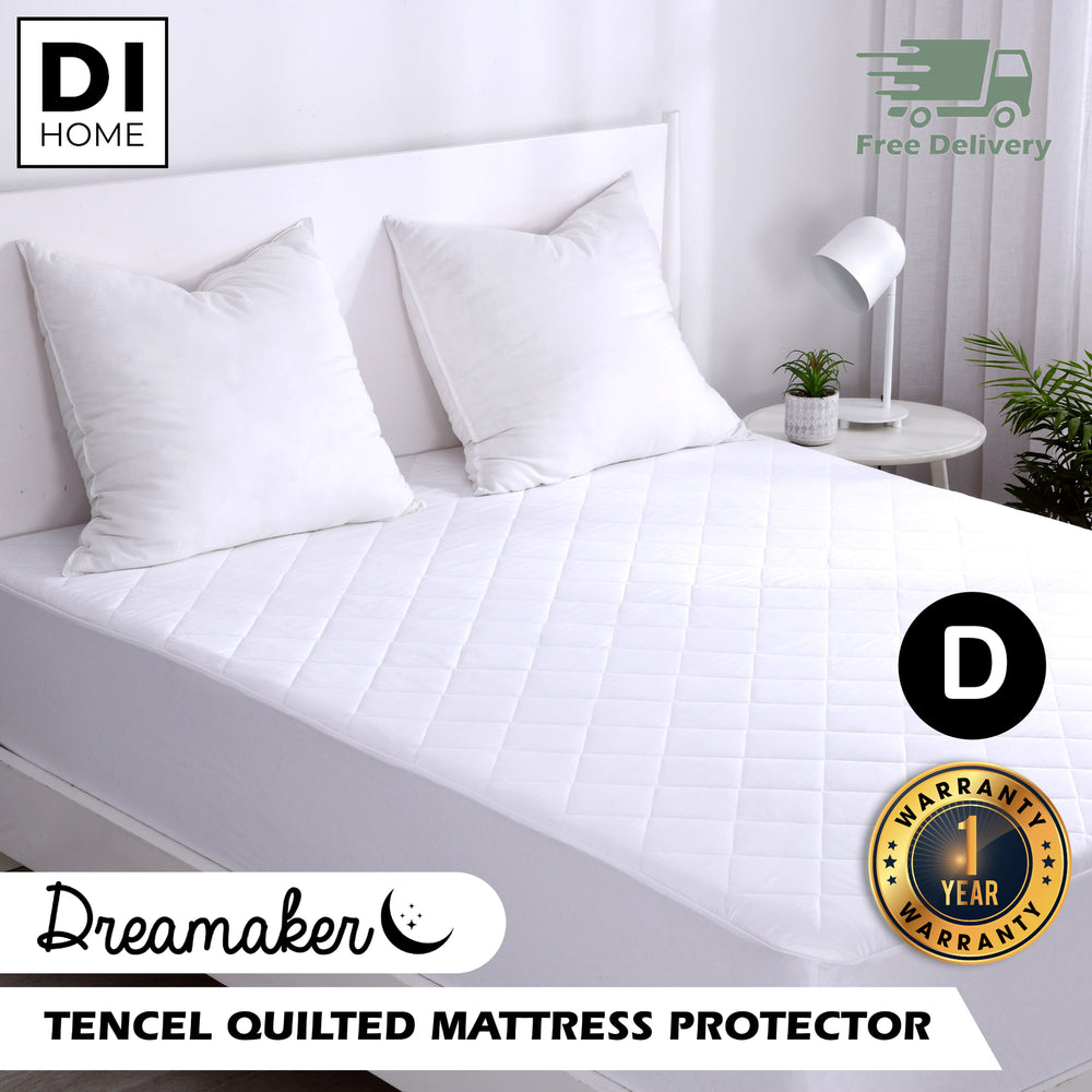 Natural Home Tencel Quilted Mattress Protector Double Bed