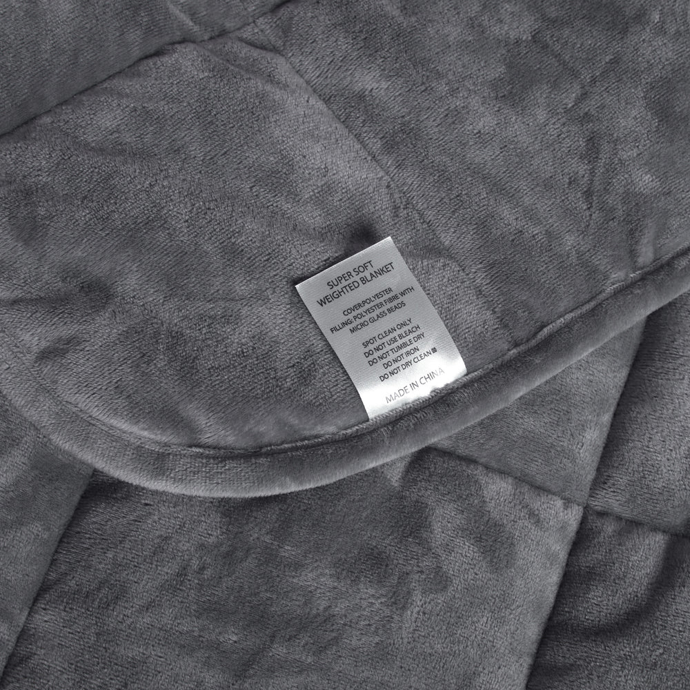 Dreamaker Calming Soft Weighted Blanket Grey 122x183cm 5kg