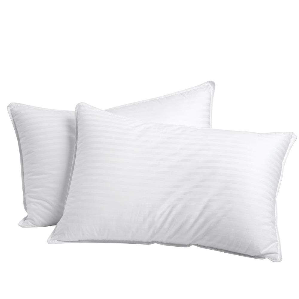 Dreamaker Rolled Microfibre Pillow Standard Twin Pack