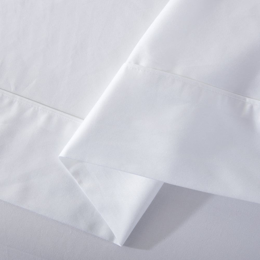 Essn 500TC Cotton Sateen Sheet Set White Double Bed