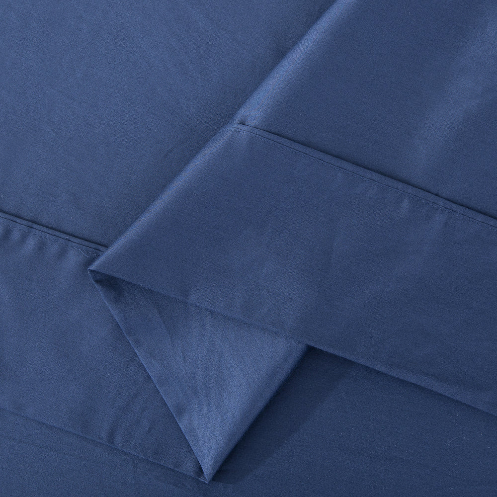 Essn 500TC Cotton Sateen Sheet Set Navy Double Bed