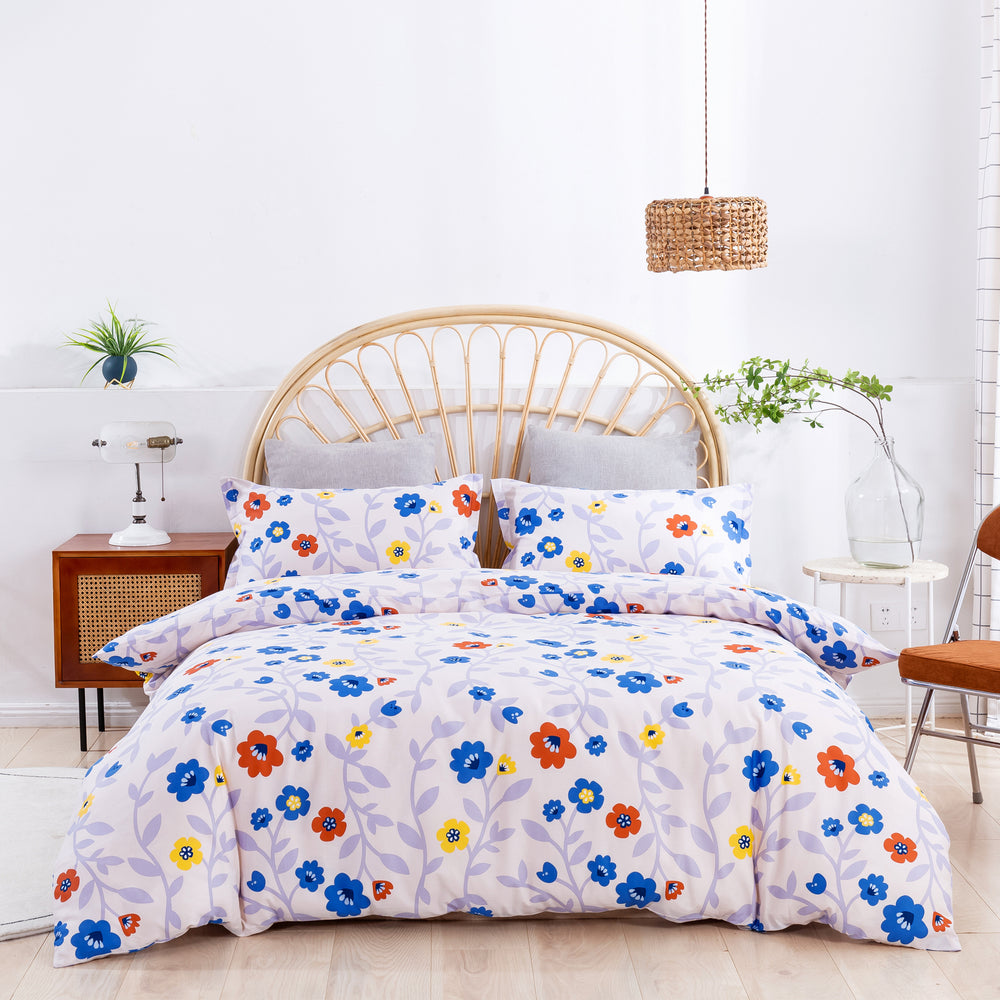 Dreamaker Printed Quilt Cover Set Summer Queen Bed