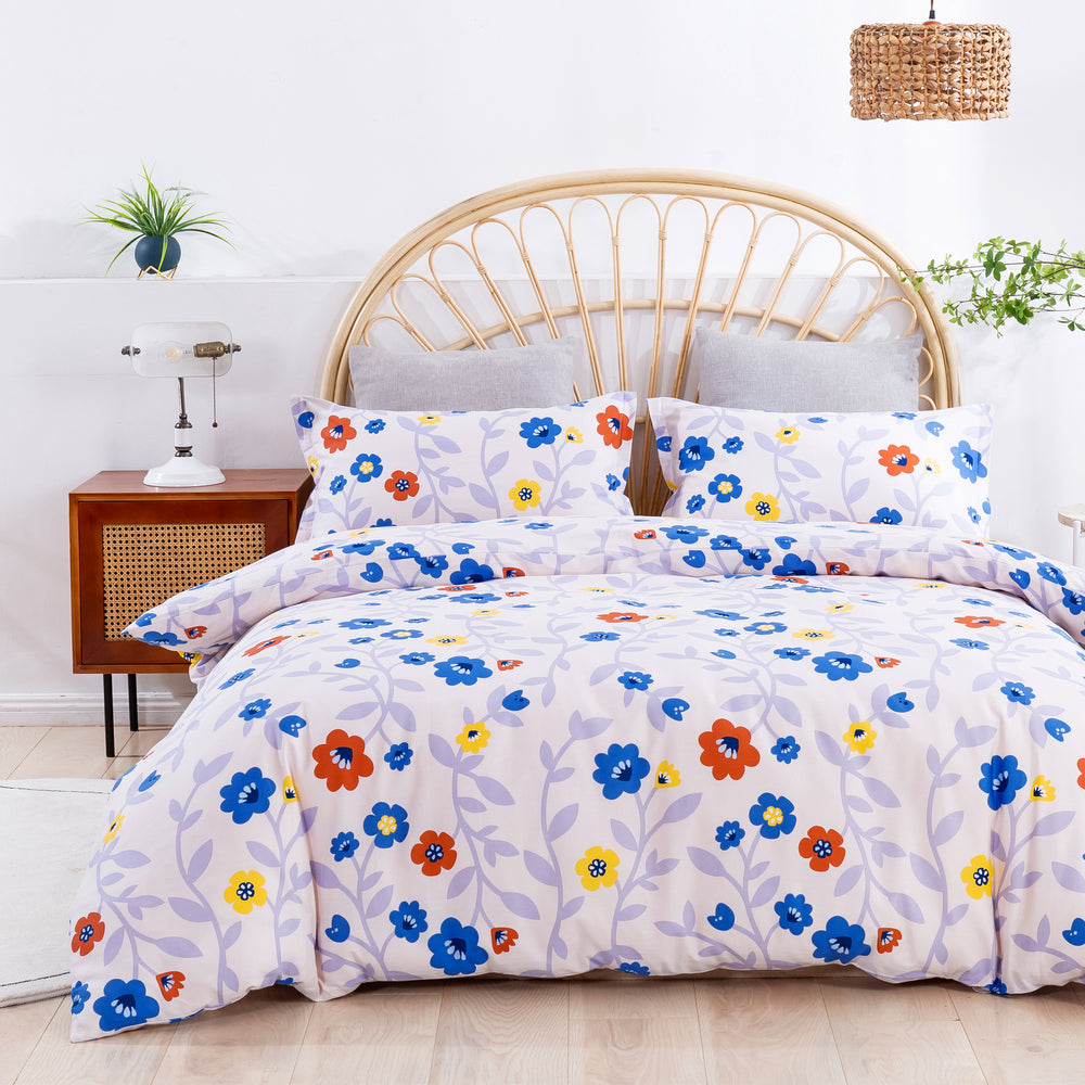 Dreamaker Printed Quilt Cover Set Summer King Bed