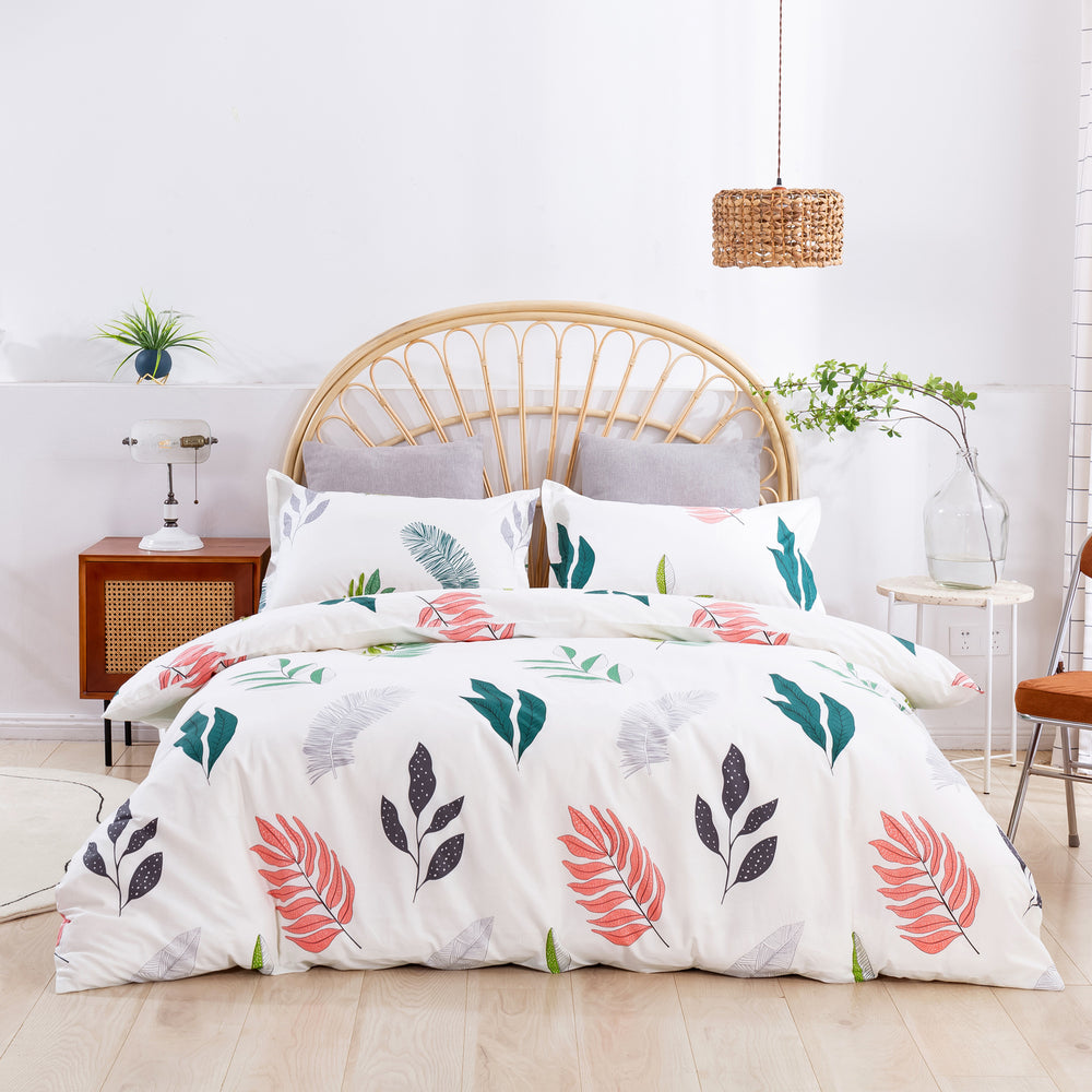 Dreamaker Printed Quilt Cover Set Undertint King Single Bed